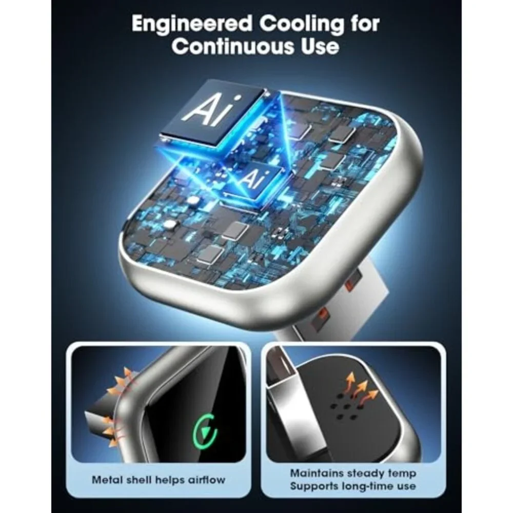 Wireless Carplay Adapter for iPhone - Support GPS Navigation System, Wireless Do